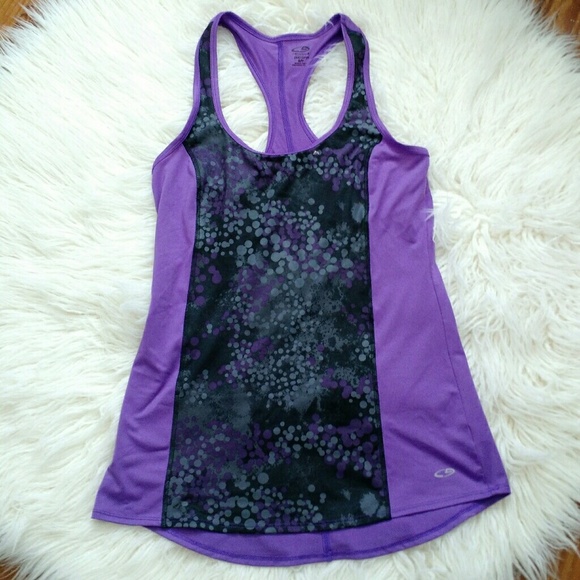 Champion Purple Black Racerback Workout Tank Top sz small - Picture 5 of 7